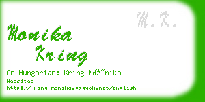 monika kring business card